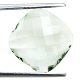 GREEN AMETHYST BRIOLETTE CUSHION 15MM 7.80 Cts.