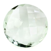 GREEN AMETHYST BRIOLETTE ROUND 15MM 6.99 Cts.