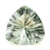 GREEN AMETHYST CONCAVE CUT TRILLION 14MM 8.23 Cts.
