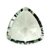 GREEN AMETHYST LONG STEP CONCAVE TRILLION (DES#85) 14MM 7.62 Cts.