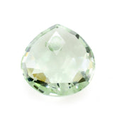 GREEN AMETHYST ROSE CUT BRIOLETTE PEAR (TABEEZ) (FULL DRILL) 10MM 3.11 Cts.
