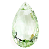 GREEN AMETHYST ROSE CUT BRIOLETTE PEAR (FULL DRILL) 16X9MM 5.12 Cts.
