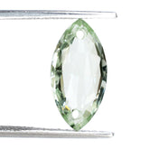 GREEN AMETHYST ROSE CUT BRIOLETTE MARQUISE (FULL DRILL) (TWO HOLE) 16X8MM 3.82 Cts.