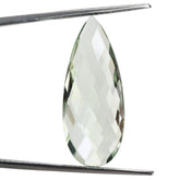 GREEN AMETHYST BRIOLETTE PEAR 30X12MM 12.75 Cts.