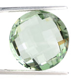 GREEN AMETHYST BRIOLETTE ROUND 18MM 17.68 Cts.
