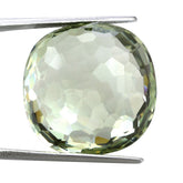 GREEN AMETHYST IRREGULAR CUT BRIOLETTE CUSHION 23MM 44.90 Cts.