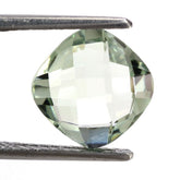 GREEN AMETHYST BRIOLETTE CUSHION 10MM 3.73 Cts.