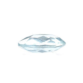 GREEN AQUAMARINE CHECKER CUT BRIOLETTE OVAL (HI/TRANSLUCENT) 10X8MM 2.10 Cts.