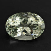GREEN AQUAMARINE CUT OVAL 14X10MM 5.75 Cts.