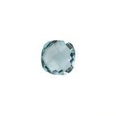 GREEN AQUAMARINE CHECKER CUT BRIOLETTE CUSHION (SI) 8.00MM 1.85 Cts.