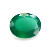 GREEN ONYX CUT OVAL 11X9MM 2.95 Cts.
