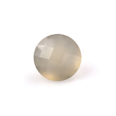 GREY AGATE CHECKER CUT ROUND 11MM 4.06 Cts.