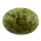 GREEN JASPER OVAL CAB 20X15MM 17.05 Cts.