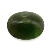 GREEN TOURMALINE CATS EYE OVAL CAB 9X7MM 2.20 Cts.