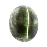 GREEN TOURMALINE CATS EYE OVAL CAB 9X7MM 2.12 Cts.