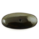 GREEN TOURMALINE LENTIL OVAL (HALF DRILL) (DARK) 19X8MM 5.85 Cts.