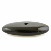 GREEN TOURMALINE LENTIL OVAL (HALF DRILL) (DARK) 19X8MM 5.85 Cts.