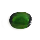GREEN TOURMALINE CATS EYE OVAL CAB 9X7MM 2.05 Cts.