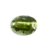 GREEN TOURMALINE CATS EYE OVAL CAB 8X6MM 1.42 Cts.