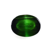 GREEN TOURMALINE CATS EYE OVAL CAB 8X6MM 1.50 Cts.