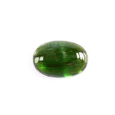 GREEN TOURMALINE CATS EYE OVAL CAB 6X4MM 0.55 Cts.