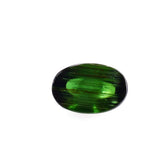 GREEN TOURMALINE CATS EYE OVAL CAB 6X4MM 0.55 Cts.