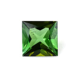 NEW GREEN TOURMALINE PRINCESS CUT SQUARE (MEDIUM/SI) 8MM 2.22 Cts.