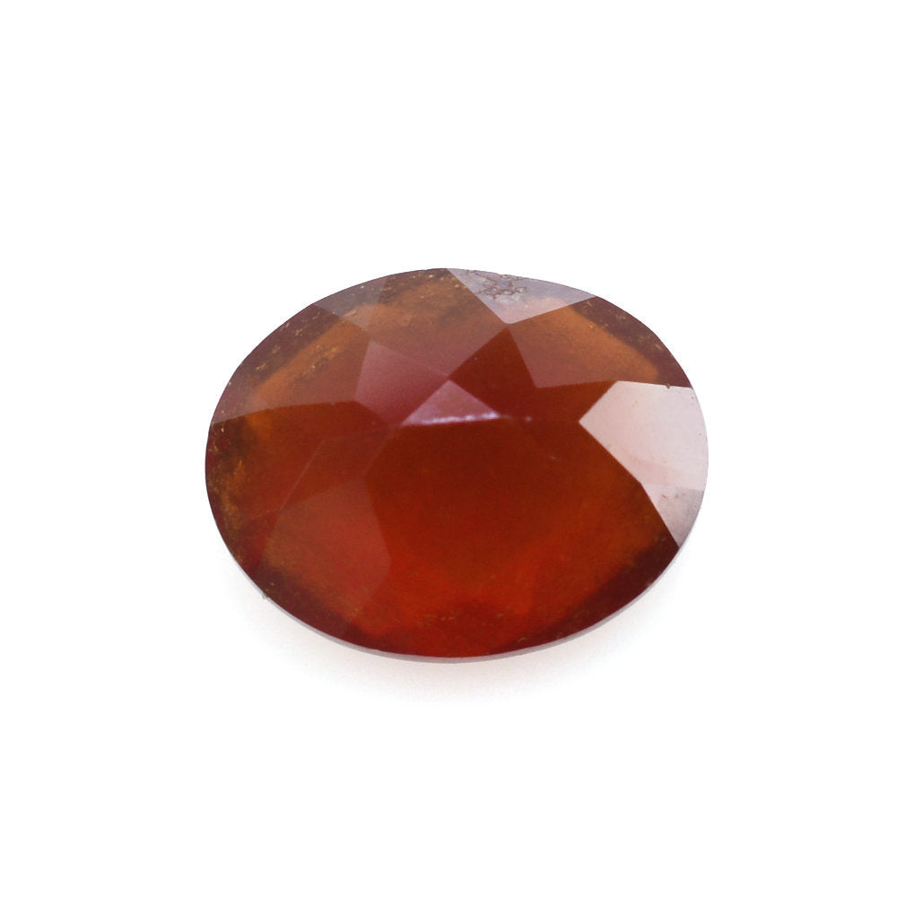 HESSONITE CHECKER CUT OVAL (MILKY) 10X8MM 3.05 Cts.