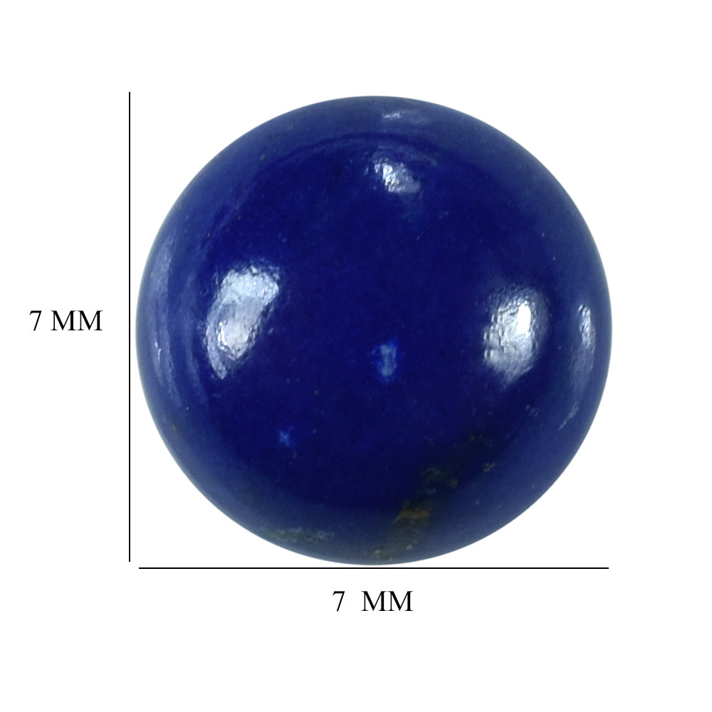 LAPIS LAZULI SOME WHITE SPOTS AND PYRITE PLAIN ROUND 7.00X7.00 MM 1.67 Cts.