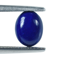 LAPIS LAZULI SOME WHITE SPOTS AND PYRITE PLAIN CAB OVAL 9.00X7.00 MM 2.12 Cts.