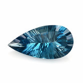 LONDON BLUE TOPAZ CONCAVE CUT PEAR 25X13MM 16.17 Cts.