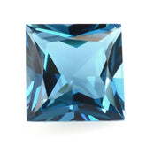 LONDON BLUE TOPAZ PRINCESS CUT SQUARE 8MM 3.03 Cts.