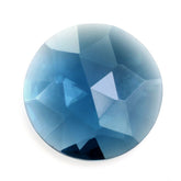 LONDON BLUE TOPAZ ROSE CUT BRIOLETTE ROUND 12MM 4.13 Cts.