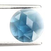 LONDON BLUE TOPAZ ROSE CUT BRIOLETTE ROUND 12MM 4.13 Cts.