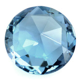 LONDON BLUE TOPAZ ROSE CUT BRIOLETTE ROUND (LITE) 14MM 10.28 Cts.
