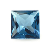 LONDON BLUE TOPAZ PRINCESS CUT SQUARE 8MM 3.00 Cts.
