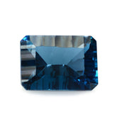 LONDON BLUE TOPAZ CONCAVE SPLENDOR CUT OCTAGON (DES#41) 10X7MM 3.09 Cts.