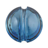 LONDON BLUE TOPAZ LENTIL ROUND WITH CARVED BELT (DES#25) 12MM 6.95 Cts.