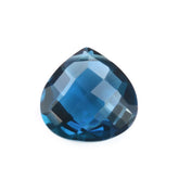 LONDON BLUE TOPAZ BRIOLETTE PEAR (TABEEZ) (FULL DRILL) 10MM 3.85 Cts.