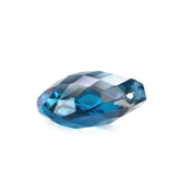 LONDON BLUE TOPAZ BRIOLETTE PEAR (TABEEZ) (FULL DRILL) 10MM 3.85 Cts.