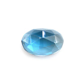 LONDON BLUE TOPAZ ROSE CUT OVAL CAB 6X4MM 0.50 Cts.