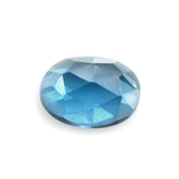 LONDON BLUE TOPAZ ROSE CUT OVAL CAB 7X5MM 1.00 Cts.