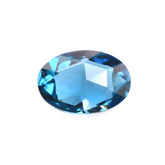 LONDON BLUE TOPAZ ROSE CUT BRIOLETTE OVAL 6.20X4.30MM 0.58 Cts.