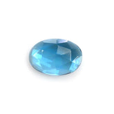 LONDON BLUE TOPAZ ROSE CUT OVAL CAB 6X4MM 0.51 Cts.
