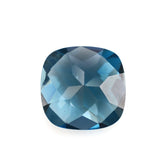 LONDON BLUE TOPAZ CHECKER CUT CUSHION 8MM 2.30 Cts.