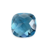 LONDON BLUE TOPAZ CHECKER CUT CUSHION 8MM 2.65 Cts.
