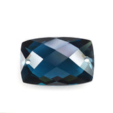 LONDON BLUE TOPAZ BRIOLETTE CUSHION (FULL DRILL) (TWO HOLE) 12X8MM 4.63 Cts.