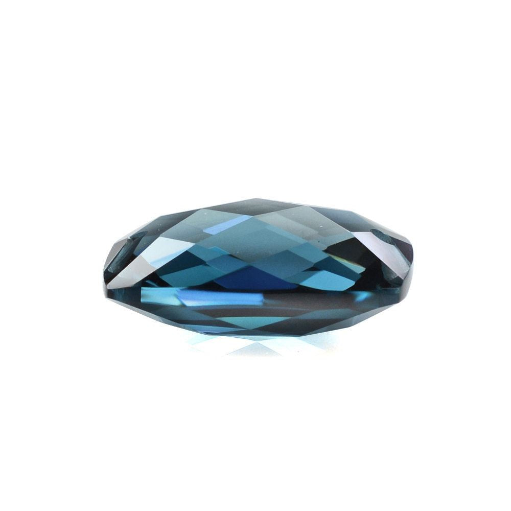 LONDON BLUE TOPAZ BRIOLETTE CUSHION (FULL DRILL) (TWO HOLE) 12X8MM 4.63 Cts.