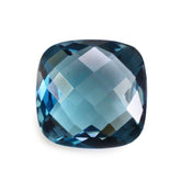 LONDON BLUE TOPAZ CHECKER BRIOLETTE CUSHION 11MM 6.43 Cts.