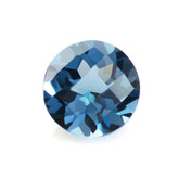 LONDON BLUE TOPAZ CHECKER CUT ROUND 6.50MM 1.13 Cts.